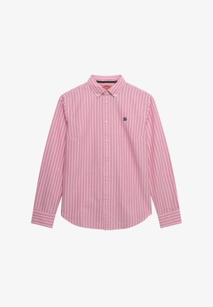 Superdry & Co, OXFORD LONG SLEEVE - Skjortebluser - broker pink stripe