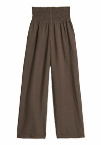 WIDE LEG - Housut - dark brown