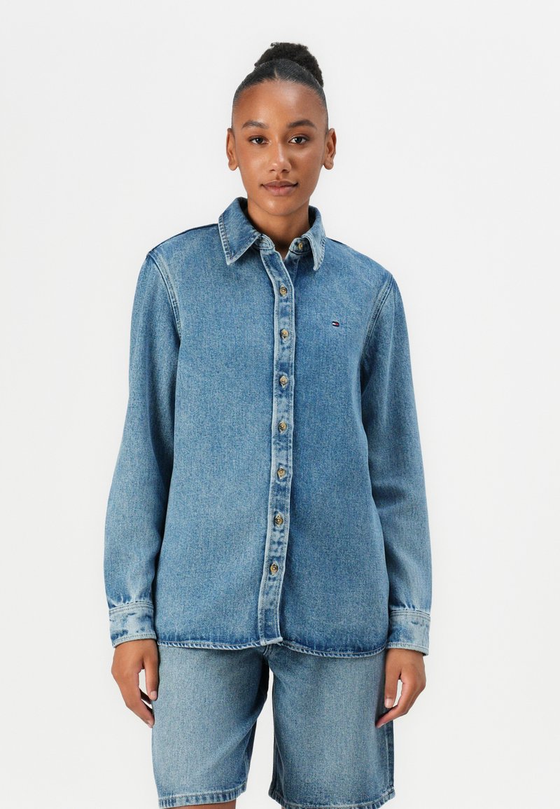 Tommy Hilfiger LANA SHIRT - Užsagstoma palaidinė - blue denim