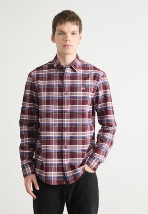 CHECK SHIRT - Shirt - deep rouge