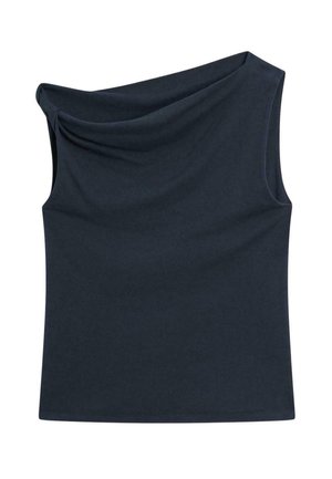 Massimo Dutti, ASYMMETRIC DROP SLEEVE TOP - Top - dark blue