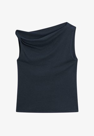 Massimo Dutti, ASYMMETRIC DROP SLEEVE TOP - Top - dark blue