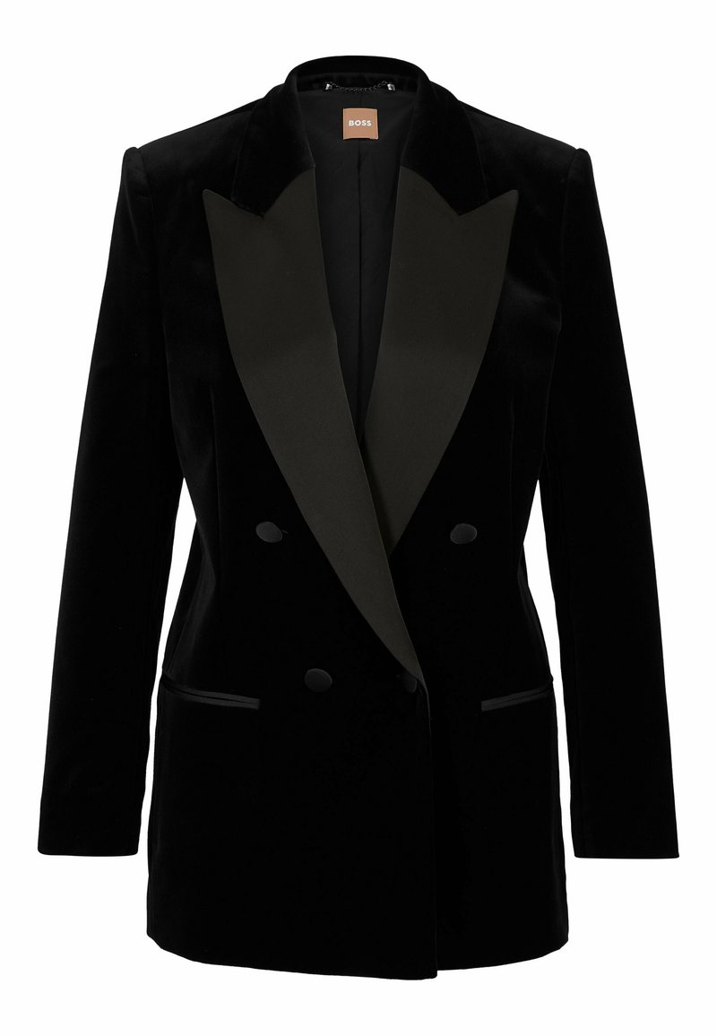 Boss Halflange jas zwart