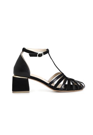 CAFèNOIR, CAFÈ NOIR - SANDALI IN PELLE PER DONNA - Sandalias tobilleras - black