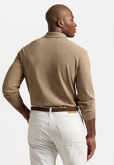 Polo Ralph Lauren Big & Tall LONG SLEEVE POLO SHIRT - Polo marškinėliai - grey cloud heather