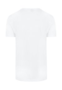 Witte t-shirt met korte mouwen van katoen, met een ronde halslijn en een gladde, zachte textuur. Geen zichtbare patronen of graphics.