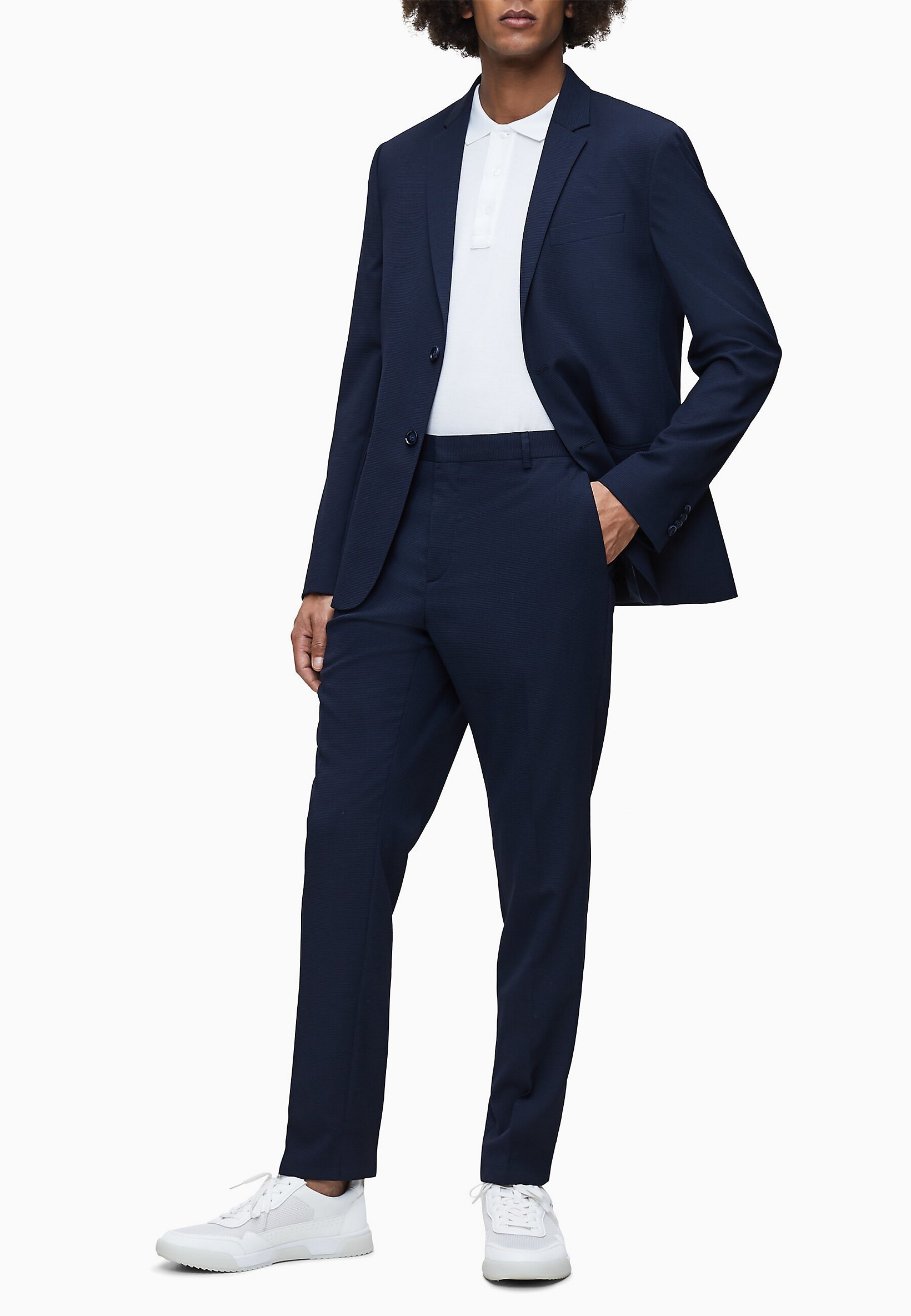 Calvin Klein Pantaloni eleganti - calvin navy/blu - Zalando.it