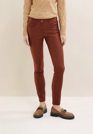 Leather trousers - bordeaux