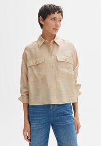 OPUS LANGARM FASTELLE - Button-down blouse - soft oat