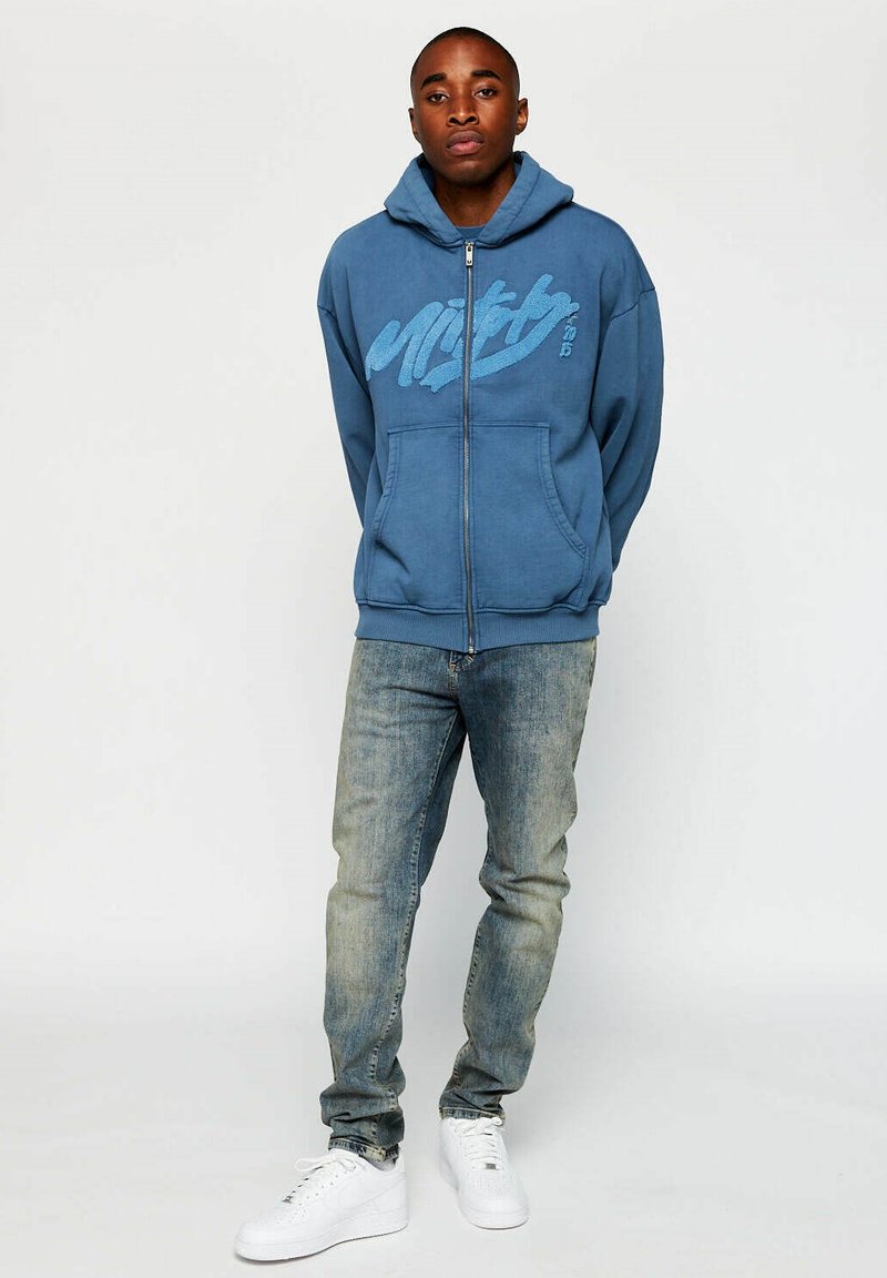 Multiply Apparel Sweatjacke - dark denim strike washed/blau 