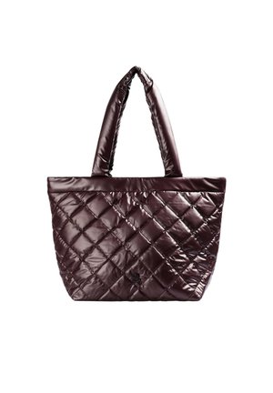Bolso shopping - metallic burgundy