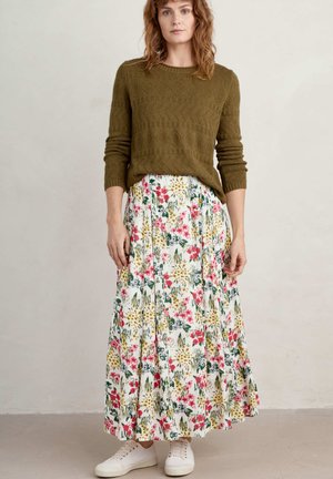 Pleated skirt - painterly field chalk