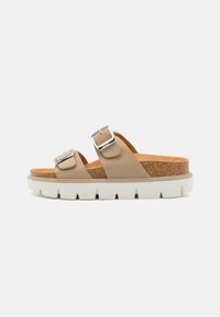 Slip-on sandaler - taupe
