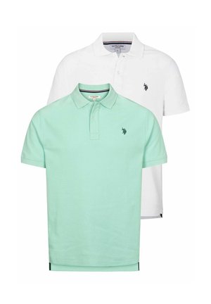 ALFRED 2-PACK - Polosärk - white/yucca