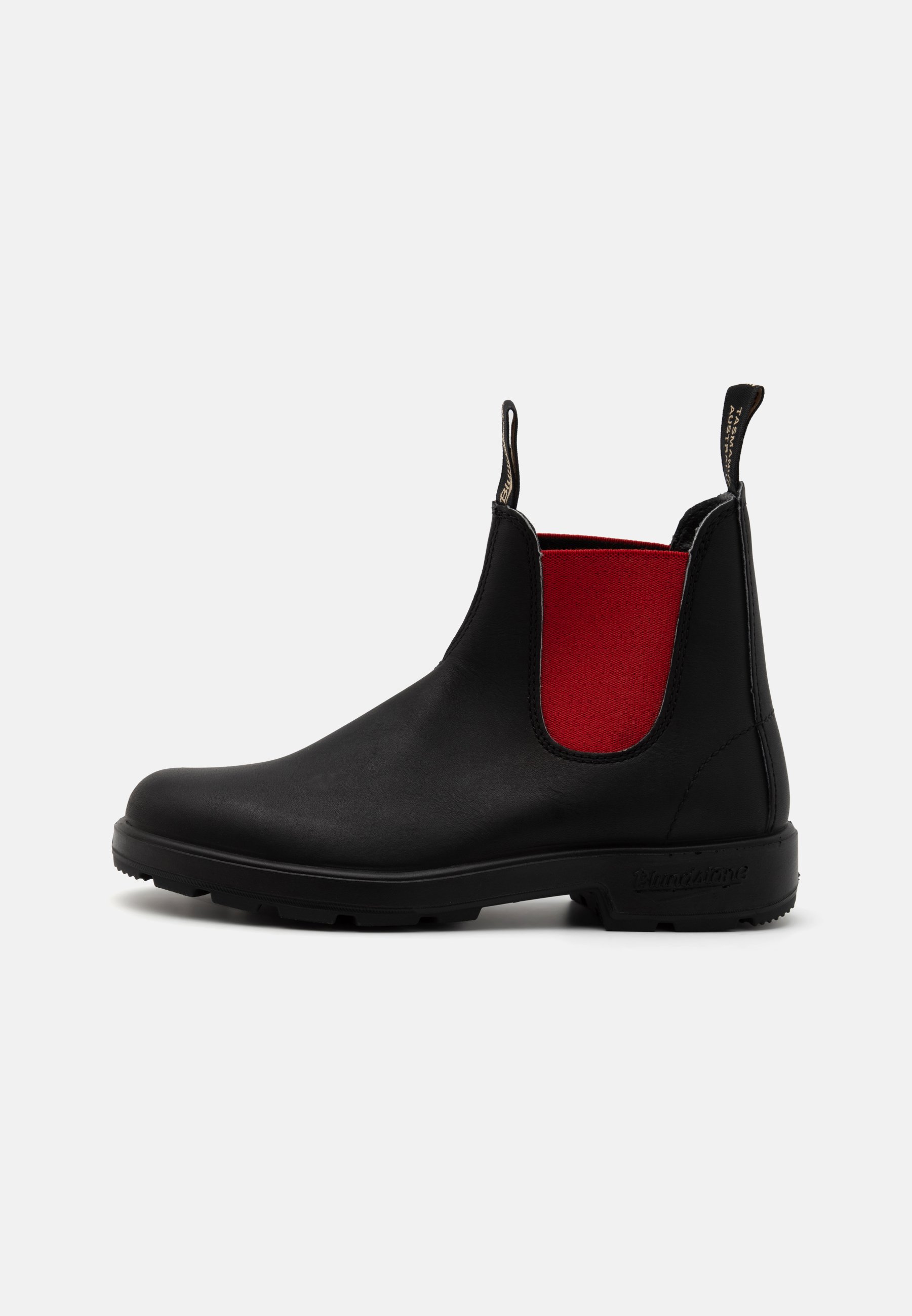 BLUNDSTONE Men’s Classic Black and Red Leather Chelsea Boots Made In Tasmania Unisex 2500 Series 500 Bootie - Stout/Crimson | DNA Footwear® main image 2