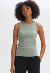 OPUS SLIM FIT RIB - Top - aqua green