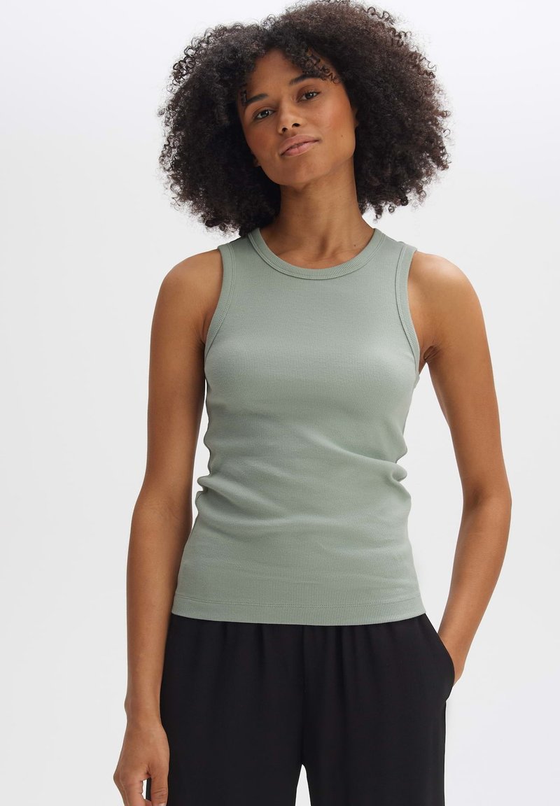 OPUS SLIM FIT RIB - Top - aqua green