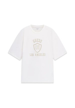 Guess, ANDRE CN SS T-SHIRT - T-shirts print - g cream white