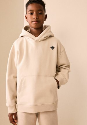 Next, REGULAR FIT - PLAIN JERSEY HOODIE . - Kapuutsiga pusa - ecru skull