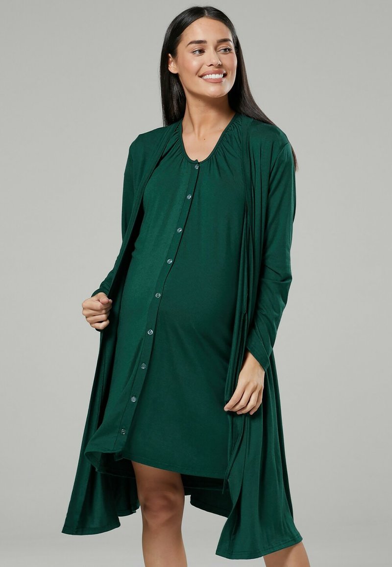 Happy Mama MATERNITY HOSPITAL SET Nightie dark green Zalando.ie