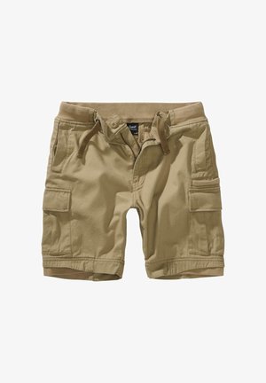 Kaki kravas šorti ar aukliņu jostasvietā, divām sānu kabatām un divām kravas kabatām. Izgatavoti no viegla kokvilnas materiāla.