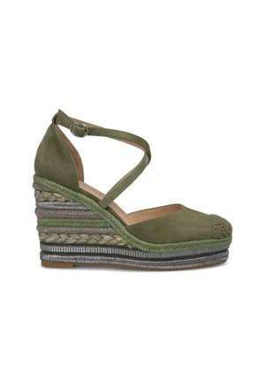 Hoge hakken - verde oscuro jaspeado