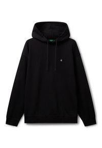 United Colors of Benetton Mikina s kapucí - black