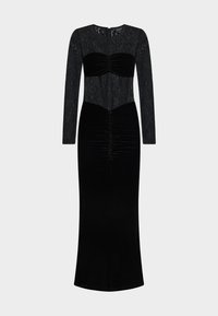 HELENIE VELOUR LACE MAXI DRESS - Robe de soirée - black