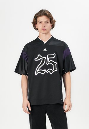 UNISEX - Print T-shirt - black/aurora plum