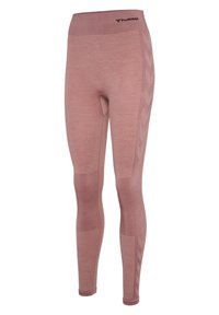 Hummel SEAMLESS MID - Tights - woodrose rose taupe melange
