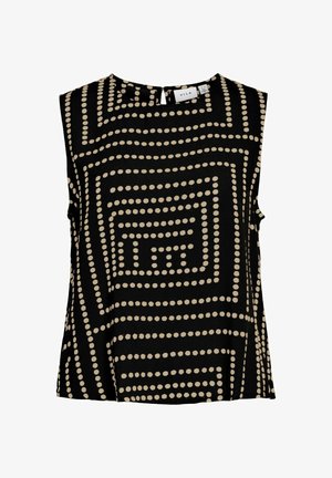 VILA, SLEEVELESS TOP VIFRELLI ROUND NECK - Blůza - black beauty