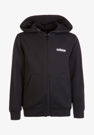 UNISEX - Zip-up hoodie - black / white