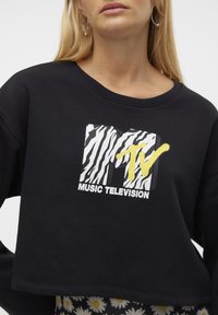 SOMETHINGNEW SUSAN CROP - Felpa - black