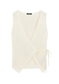 CROSSOVER WITH DRAWSTRING - Veste sans manches - white