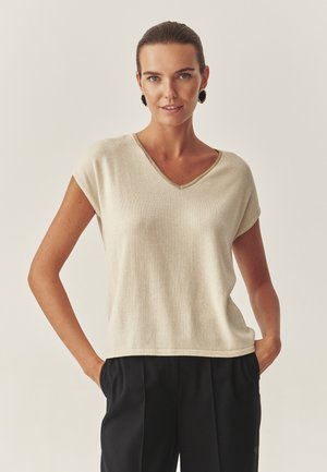 Basic póló - cream white lurex