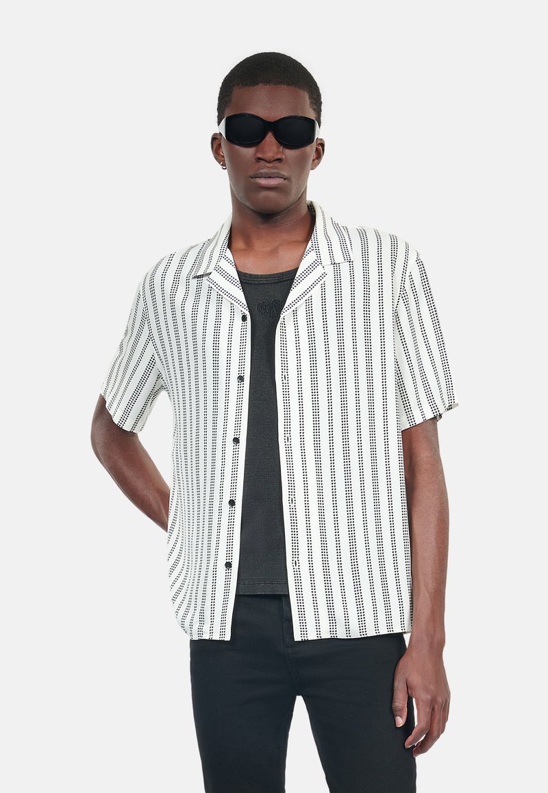 The Kooples IMPRIMÉE À MANCHES COURTES  - Overhemd - ecru black