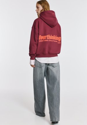 Mikina s kapucňou - dark red