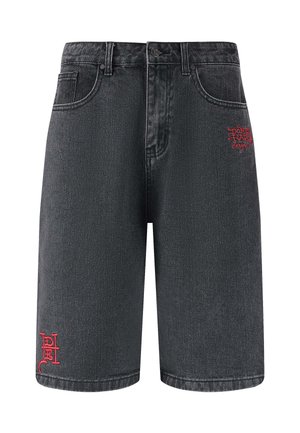 Ed Hardy SNAKE - Denim shorts - grey