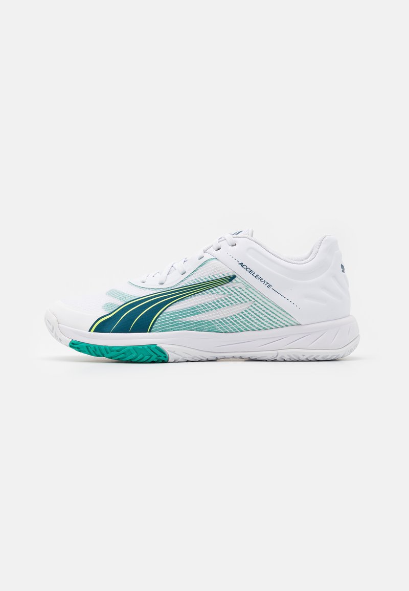 Puma ACCELERATE TURBO Handball shoes white/ocean tropic/lime