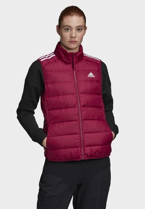 ESSENTIALS DOWN VEST - Waistcoat - burgundy