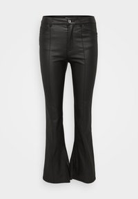 ONLGOSH COATED SLIT  - Püksid - black