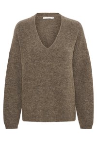 ALPHA V NOOS - Strickpullover - dark sand melange