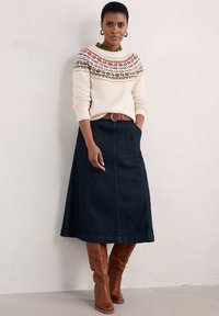 Seasalt Cornwall CAPRICCIO - Denimová sukně - blue dark indigo