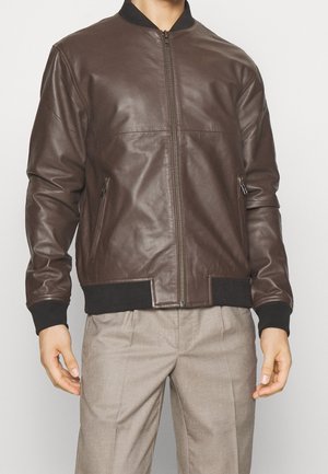 Leren jas - dark brown