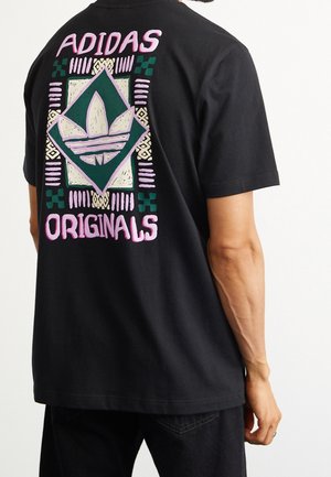 T-shirt med print - black