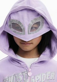 Desigual GHOST SPIDER EYE MASK - Majica s kapuljačom i patentnim zatvaračem - purple