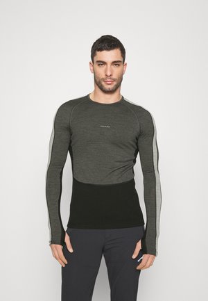 MERINO ZONEKNIT 200 LS CREWE - Tílko - jet heather/black/metro heather