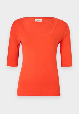 WIDE NECK SHORT SLEEVE - T-shirts basic - coral red