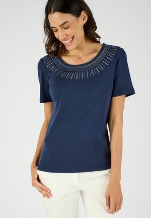 DÉTAIL BIJOUX - T-shirt imprimé - Navy