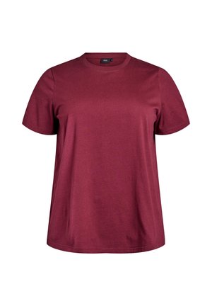 MIT RUNDHALSAUSSCHNITT - T-shirt basic - tawny port